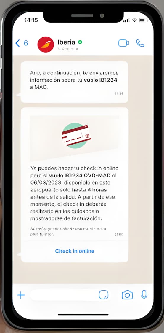 whatsapp iberia