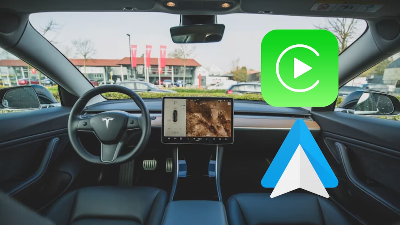 Tesla-Model-3-interior-Carplay-Android-Auto Tesla-Model-3-interior-Carplay-Android-Auto